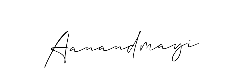 How to make Aanandmayi signature? Allison_Script is a professional autograph style. Create handwritten signature for Aanandmayi name. Aanandmayi signature style 2 images and pictures png