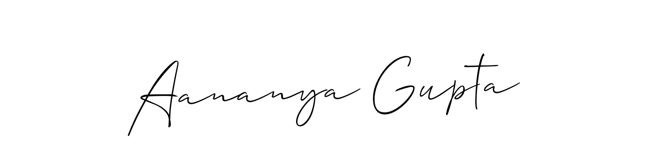 Aananya Gupta stylish signature style. Best Handwritten Sign (Allison_Script) for my name. Handwritten Signature Collection Ideas for my name Aananya Gupta. Aananya Gupta signature style 2 images and pictures png