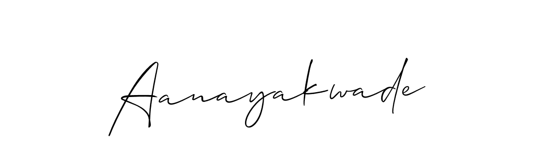 Design your own signature with our free online signature maker. With this signature software, you can create a handwritten (Allison_Script) signature for name Aanayakwade. Aanayakwade signature style 2 images and pictures png