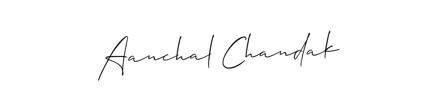 Best and Professional Signature Style for Aanchal Chandak. Allison_Script Best Signature Style Collection. Aanchal Chandak signature style 2 images and pictures png