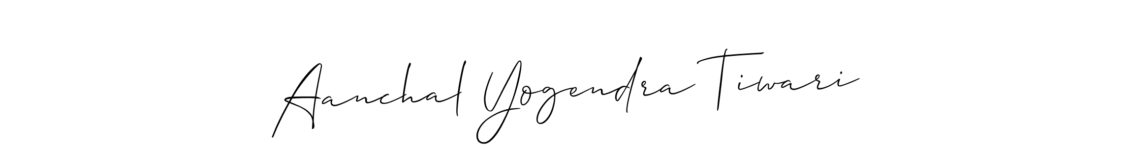 Design your own signature with our free online signature maker. With this signature software, you can create a handwritten (Allison_Script) signature for name Aanchal Yogendra Tiwari. Aanchal Yogendra Tiwari signature style 2 images and pictures png