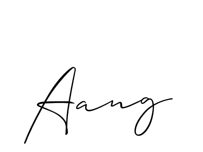 You should practise on your own different ways (Allison_Script) to write your name (Aang) in signature. don't let someone else do it for you. Aang signature style 2 images and pictures png