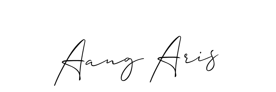 Also we have Aang Aris name is the best signature style. Create professional handwritten signature collection using Allison_Script autograph style. Aang Aris signature style 2 images and pictures png