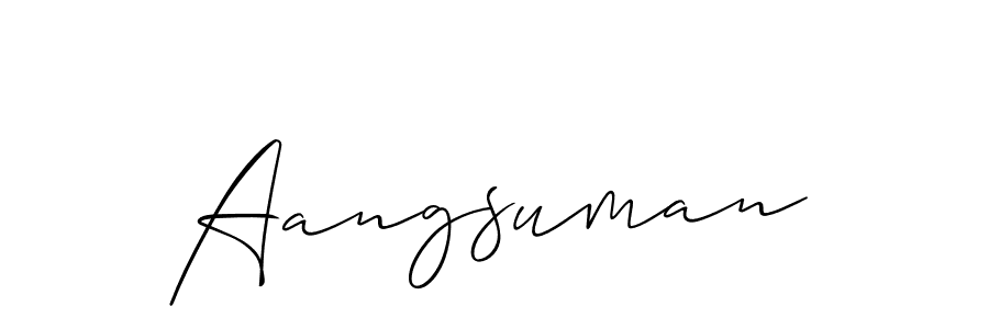 Also we have Aangsuman name is the best signature style. Create professional handwritten signature collection using Allison_Script autograph style. Aangsuman signature style 2 images and pictures png