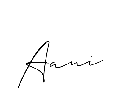 Allison_Script is a professional signature style that is perfect for those who want to add a touch of class to their signature. It is also a great choice for those who want to make their signature more unique. Get Aani name to fancy signature for free. Aani signature style 2 images and pictures png