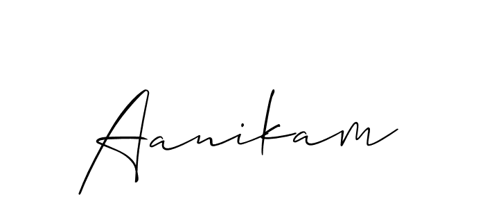 Also You can easily find your signature by using the search form. We will create Aanikam name handwritten signature images for you free of cost using Allison_Script sign style. Aanikam signature style 2 images and pictures png