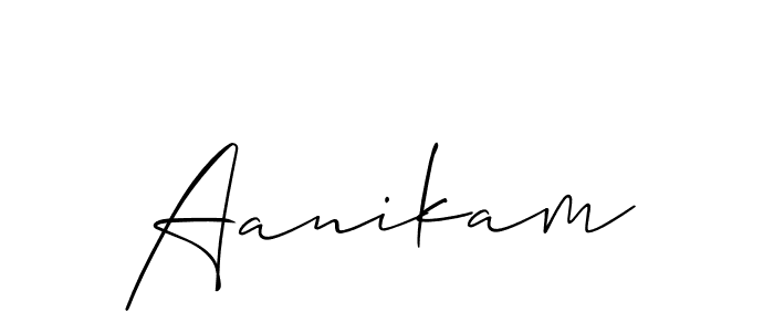 How to Draw Aanikam signature style? Allison_Script is a latest design signature styles for name Aanikam. Aanikam signature style 2 images and pictures png