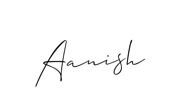 Create a beautiful signature design for name Aanish. With this signature (Allison_Script) fonts, you can make a handwritten signature for free. Aanish signature style 2 images and pictures png