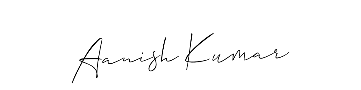 Create a beautiful signature design for name Aanish Kumar. With this signature (Allison_Script) fonts, you can make a handwritten signature for free. Aanish Kumar signature style 2 images and pictures png