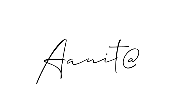 Make a beautiful signature design for name Aanit@. With this signature (Allison_Script) style, you can create a handwritten signature for free. Aanit@ signature style 2 images and pictures png