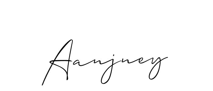 Design your own signature with our free online signature maker. With this signature software, you can create a handwritten (Allison_Script) signature for name Aanjney. Aanjney signature style 2 images and pictures png