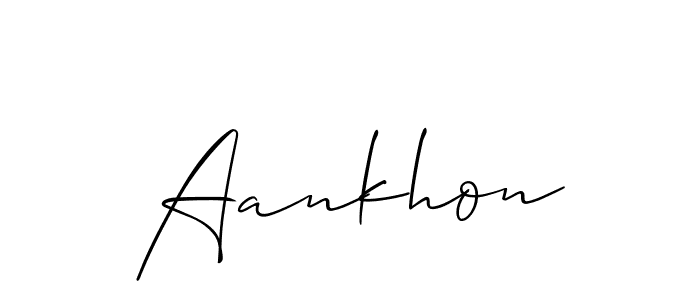 You should practise on your own different ways (Allison_Script) to write your name (Aankhon) in signature. don't let someone else do it for you. Aankhon signature style 2 images and pictures png
