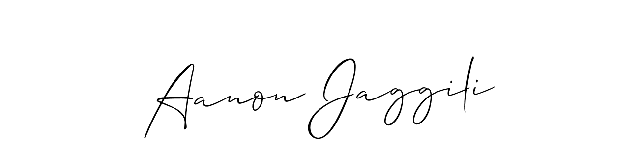 Allison_Script is a professional signature style that is perfect for those who want to add a touch of class to their signature. It is also a great choice for those who want to make their signature more unique. Get Aanon Jaggili name to fancy signature for free. Aanon Jaggili signature style 2 images and pictures png