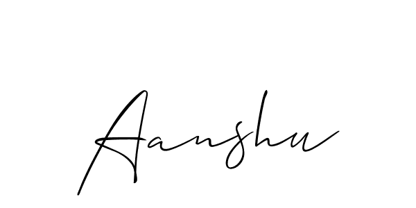 How to make Aanshu name signature. Use Allison_Script style for creating short signs online. This is the latest handwritten sign. Aanshu signature style 2 images and pictures png
