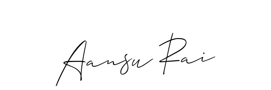 Best and Professional Signature Style for Aansu Rai. Allison_Script Best Signature Style Collection. Aansu Rai signature style 2 images and pictures png