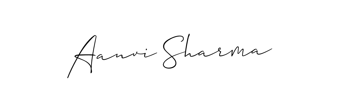 Create a beautiful signature design for name Aanvi Sharma. With this signature (Allison_Script) fonts, you can make a handwritten signature for free. Aanvi Sharma signature style 2 images and pictures png