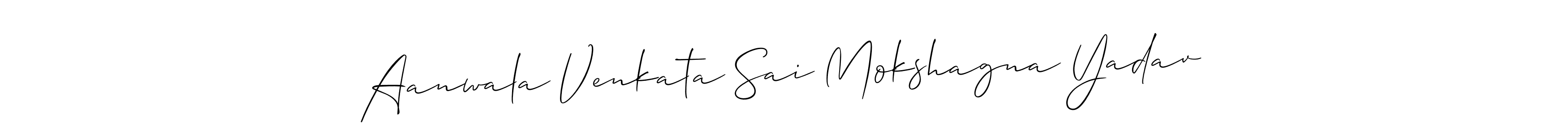Make a beautiful signature design for name Aanwala Venkata Sai Mokshagna Yadav. Use this online signature maker to create a handwritten signature for free. Aanwala Venkata Sai Mokshagna Yadav signature style 2 images and pictures png