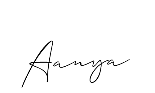 How to make Aanya name signature. Use Allison_Script style for creating short signs online. This is the latest handwritten sign. Aanya signature style 2 images and pictures png