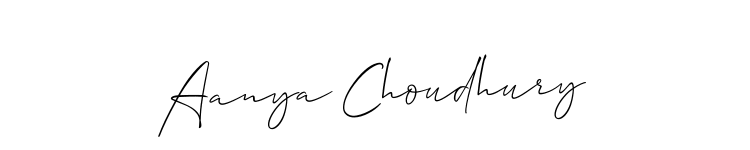 Aanya Choudhury stylish signature style. Best Handwritten Sign (Allison_Script) for my name. Handwritten Signature Collection Ideas for my name Aanya Choudhury. Aanya Choudhury signature style 2 images and pictures png