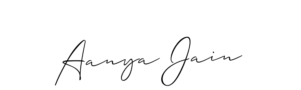 Make a short Aanya Jain signature style. Manage your documents anywhere anytime using Allison_Script. Create and add eSignatures, submit forms, share and send files easily. Aanya Jain signature style 2 images and pictures png