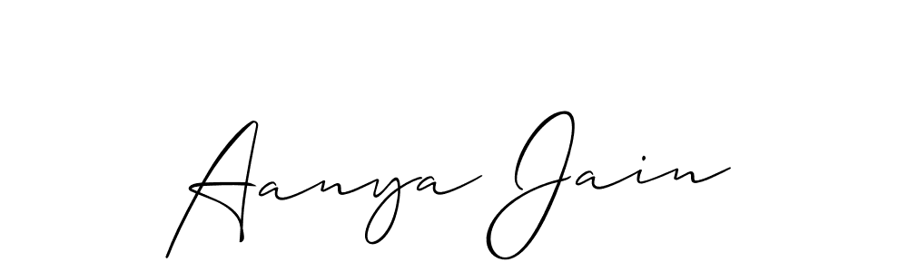 Best and Professional Signature Style for Aanya Jain. Allison_Script Best Signature Style Collection. Aanya Jain signature style 2 images and pictures png