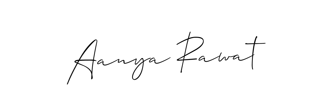 Design your own signature with our free online signature maker. With this signature software, you can create a handwritten (Allison_Script) signature for name Aanya Rawat. Aanya Rawat signature style 2 images and pictures png