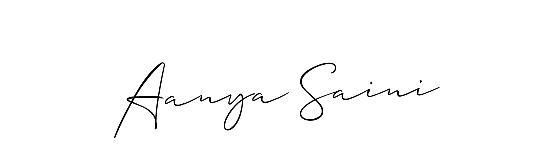 It looks lik you need a new signature style for name Aanya Saini. Design unique handwritten (Allison_Script) signature with our free signature maker in just a few clicks. Aanya Saini signature style 2 images and pictures png