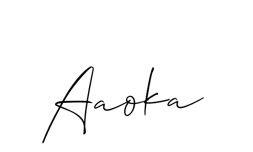 Once you've used our free online signature maker to create your best signature Allison_Script style, it's time to enjoy all of the benefits that Aaoka name signing documents. Aaoka signature style 2 images and pictures png