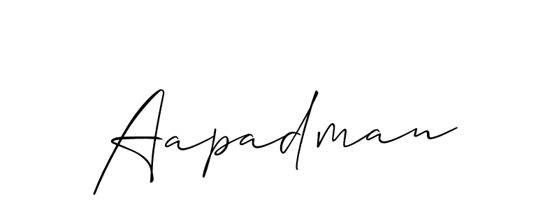Also we have Aapadman name is the best signature style. Create professional handwritten signature collection using Allison_Script autograph style. Aapadman signature style 2 images and pictures png