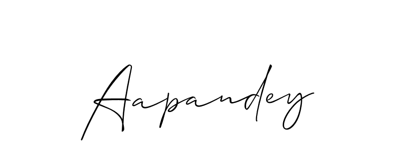 It looks lik you need a new signature style for name Aapandey. Design unique handwritten (Allison_Script) signature with our free signature maker in just a few clicks. Aapandey signature style 2 images and pictures png