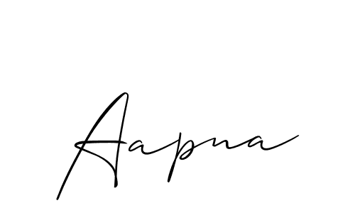 Similarly Allison_Script is the best handwritten signature design. Signature creator online .You can use it as an online autograph creator for name Aapna. Aapna signature style 2 images and pictures png