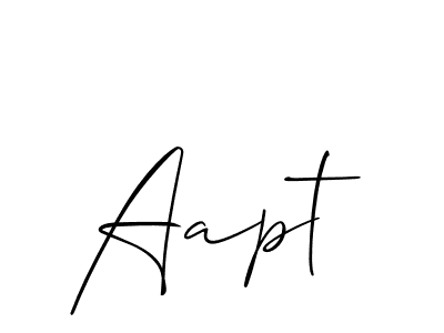 You should practise on your own different ways (Allison_Script) to write your name (Aapt) in signature. don't let someone else do it for you. Aapt signature style 2 images and pictures png