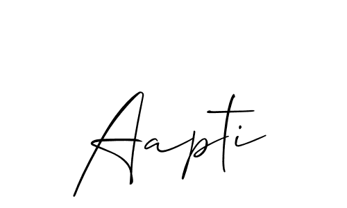 How to make Aapti signature? Allison_Script is a professional autograph style. Create handwritten signature for Aapti name. Aapti signature style 2 images and pictures png