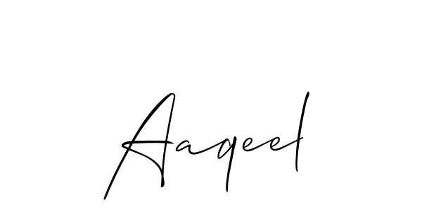 Also we have Aaqeel name is the best signature style. Create professional handwritten signature collection using Allison_Script autograph style. Aaqeel signature style 2 images and pictures png