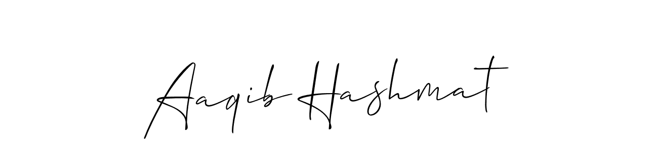 How to make Aaqib Hashmat signature? Allison_Script is a professional autograph style. Create handwritten signature for Aaqib Hashmat name. Aaqib Hashmat signature style 2 images and pictures png