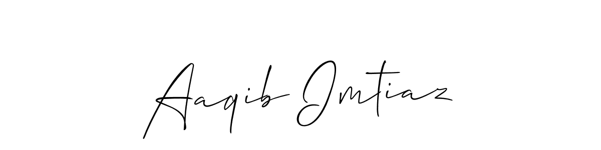 Aaqib Imtiaz stylish signature style. Best Handwritten Sign (Allison_Script) for my name. Handwritten Signature Collection Ideas for my name Aaqib Imtiaz. Aaqib Imtiaz signature style 2 images and pictures png