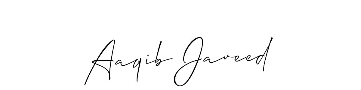 Create a beautiful signature design for name Aaqib Javeed. With this signature (Allison_Script) fonts, you can make a handwritten signature for free. Aaqib Javeed signature style 2 images and pictures png