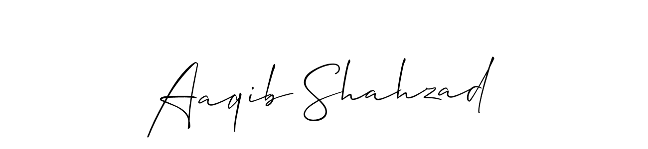 Also we have Aaqib Shahzad name is the best signature style. Create professional handwritten signature collection using Allison_Script autograph style. Aaqib Shahzad signature style 2 images and pictures png