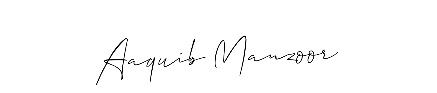 Make a beautiful signature design for name Aaquib Manzoor. With this signature (Allison_Script) style, you can create a handwritten signature for free. Aaquib Manzoor signature style 2 images and pictures png