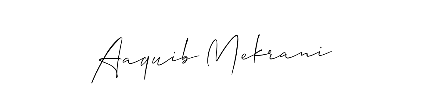 Best and Professional Signature Style for Aaquib Mekrani. Allison_Script Best Signature Style Collection. Aaquib Mekrani signature style 2 images and pictures png