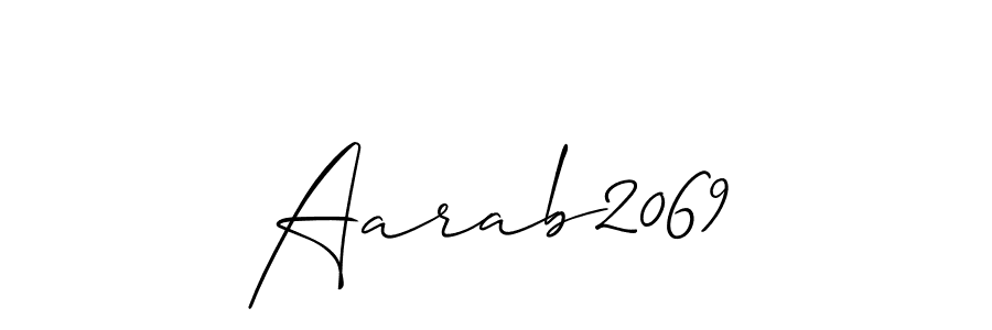 Use a signature maker to create a handwritten signature online. With this signature software, you can design (Allison_Script) your own signature for name Aarab2069. Aarab2069 signature style 2 images and pictures png