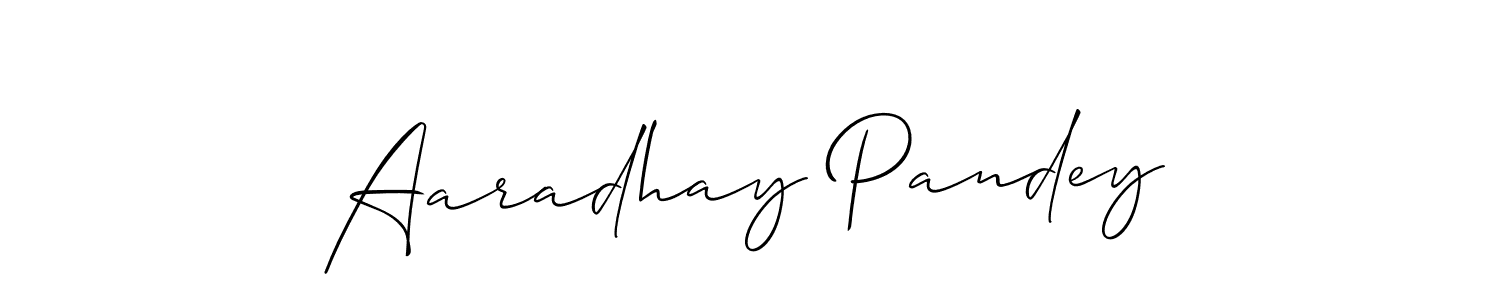 How to Draw Aaradhay Pandey signature style? Allison_Script is a latest design signature styles for name Aaradhay Pandey. Aaradhay Pandey signature style 2 images and pictures png