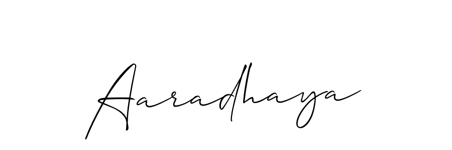 Also You can easily find your signature by using the search form. We will create Aaradhaya name handwritten signature images for you free of cost using Allison_Script sign style. Aaradhaya signature style 2 images and pictures png