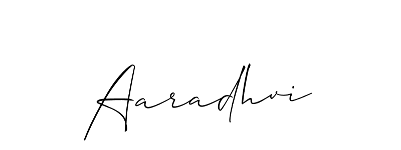 The best way (Allison_Script) to make a short signature is to pick only two or three words in your name. The name Aaradhvi include a total of six letters. For converting this name. Aaradhvi signature style 2 images and pictures png