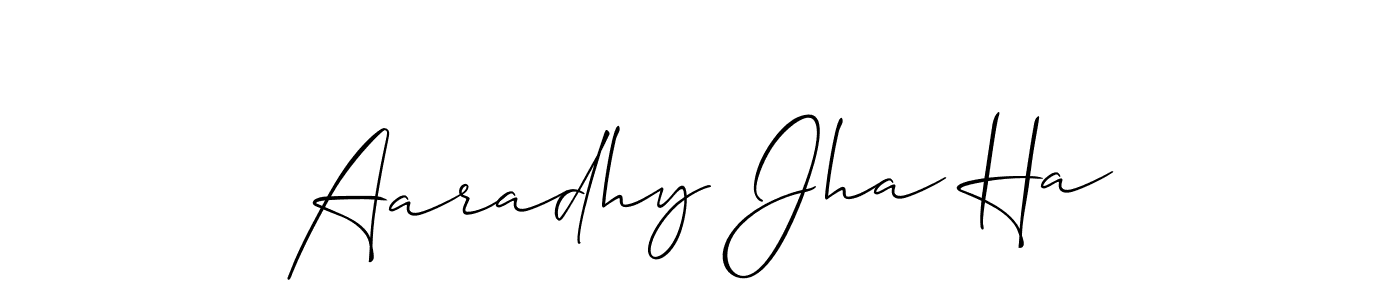 Make a beautiful signature design for name Aaradhy Jha Ha. Use this online signature maker to create a handwritten signature for free. Aaradhy Jha Ha signature style 2 images and pictures png