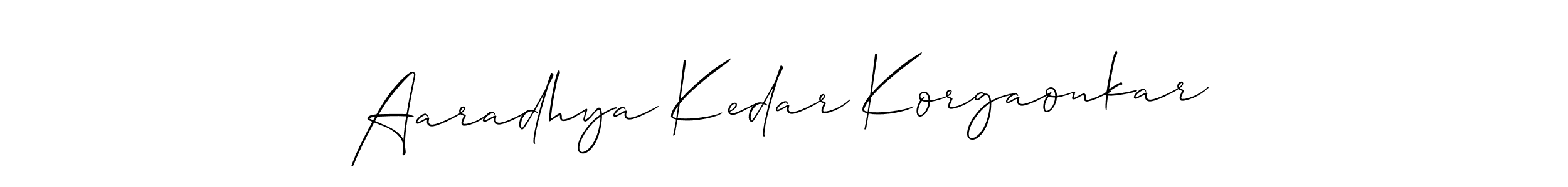 It looks lik you need a new signature style for name Aaradhya Kedar Korgaonkar. Design unique handwritten (Allison_Script) signature with our free signature maker in just a few clicks. Aaradhya Kedar Korgaonkar signature style 2 images and pictures png