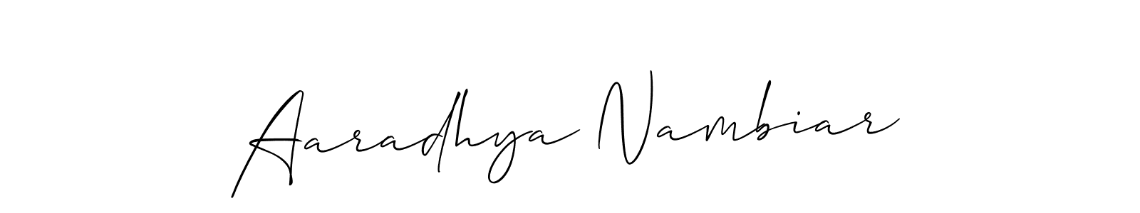 How to Draw Aaradhya Nambiar signature style? Allison_Script is a latest design signature styles for name Aaradhya Nambiar. Aaradhya Nambiar signature style 2 images and pictures png