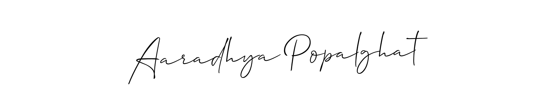 Make a beautiful signature design for name Aaradhya Popalghat. Use this online signature maker to create a handwritten signature for free. Aaradhya Popalghat signature style 2 images and pictures png