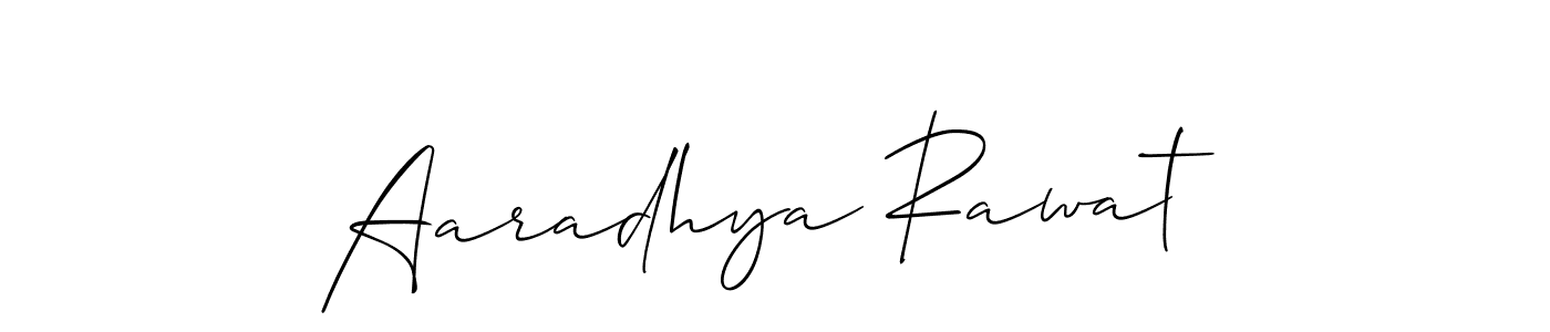How to make Aaradhya Rawat signature? Allison_Script is a professional autograph style. Create handwritten signature for Aaradhya Rawat name. Aaradhya Rawat signature style 2 images and pictures png