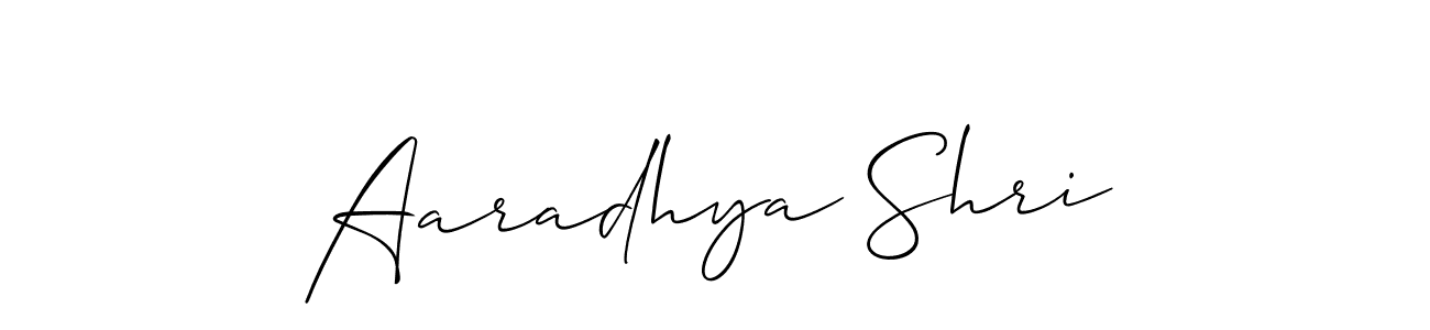 Make a short Aaradhya Shri signature style. Manage your documents anywhere anytime using Allison_Script. Create and add eSignatures, submit forms, share and send files easily. Aaradhya Shri signature style 2 images and pictures png